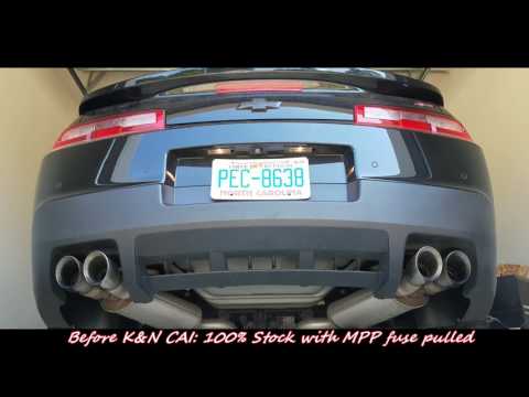 K&N Typhoon CAI for 2010-2015 Camaro V6 (Before and After)