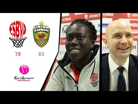 🏀Aby Gaye et Frédéric Dusart après ESBVA Lille Métropole-Sopron (78-63) en EuroLeague Women