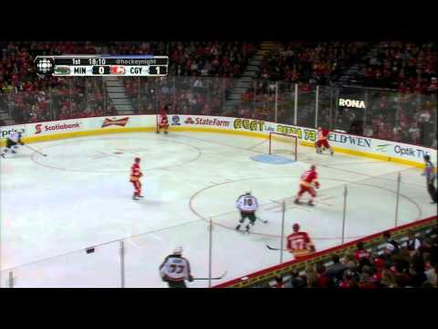 Alex Tanguay goal 1-0 Feb 23 2013 Minnesota Wild vs Calgary Flames NHL Hockey