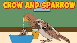 Crow And Sparrow Story - English Stories For Kids 