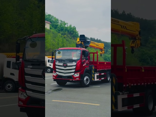 video of Foton LOXA crane truck whole truck 8t Auman Planet chassis 5-section boom