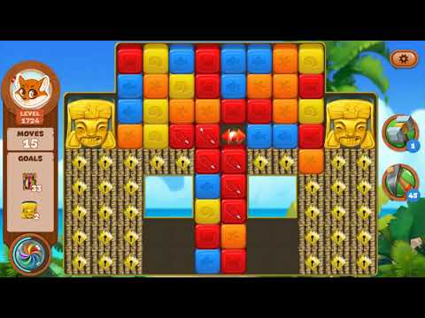 Lost Island Blast Adventure Level 1724 NO BOOSTERS - A S GAMING