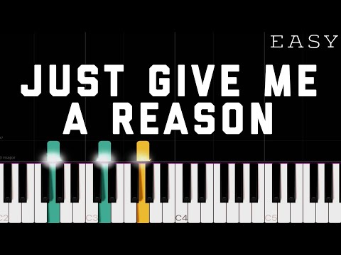 P!nk - Just Give Me A Reason (ft. Nate Ruess) | EASY Piano Tutorial