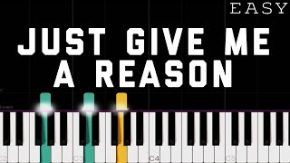 P!nk - Just Give Me A Reason (ft. Nate Ruess) | EASY Piano Tutorial