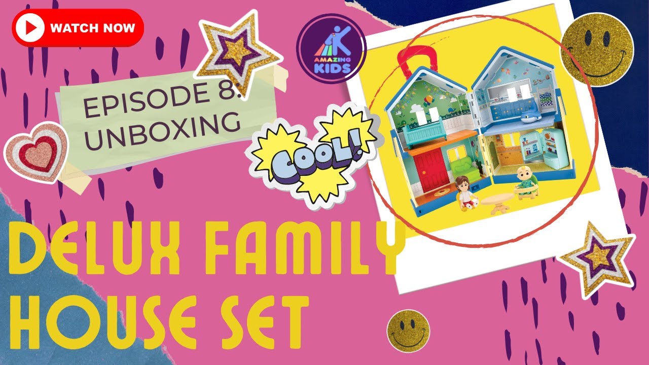 Watch video Cocomelon | Deluxe Family House Playset | Unboxing Now Cocomelon | Deluxe Family House Playset | Unboxing