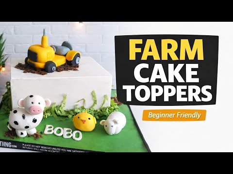 Tractor Cake Topper Tutorial | Farm Theme Fondant Decoration (Beginner Friendly)