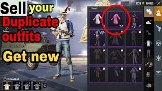 How to sell duplicate outfit in PUBG MOBILE & earn silver coins