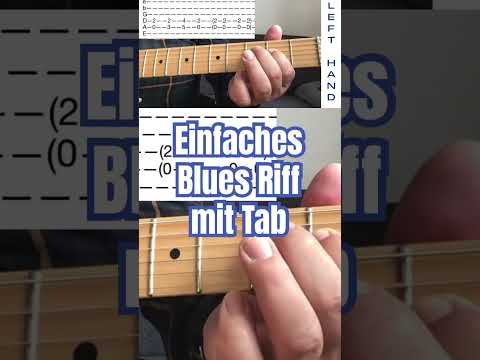 Einfaches Blues Riff für Beginner in A mit Tab #guitarlesson #blues #lick #riff