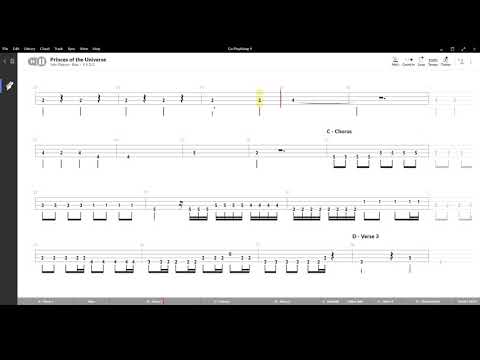 Princes of the Universe ( Queen ) ,Tablatura e base Senza Basso - Backing bass track