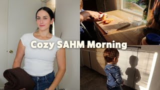 Cozy SAHM Morning 🍂 Skincare, Gym + GAP/Old Navy Haul