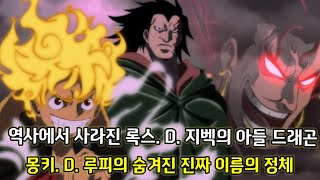 [원피스 1066화 심층분석] 역사에서 사라진 록스 D 지벡의 아들 드래곤 그리고 몽키 D 루피의 숨겨진 진짜 이름의 정체