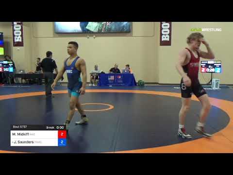 2018 Marine Corps US Open/UWW Junior Freestyle 61 Con Semis - McGwire Midkiff (BWC) Vs. Joshua Sau