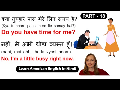 English Speaking 18 -English Conversation-English to Hindi, Learn American English-Collab With Alina Video
