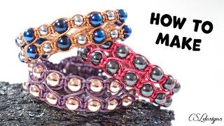 Cross unisex macrame bracelet tutorial ⎮ Macrame jewellery for him and her 😃