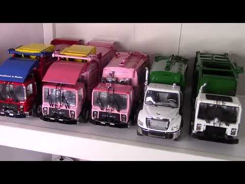 Dive Into Our 2024 First Gear 1/34 Scale Garbage Truck Collection and Colorful Bins!