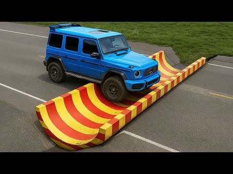 Cars vs Inverted Speed Bumps Challenge #2 in BeamNG Drive!