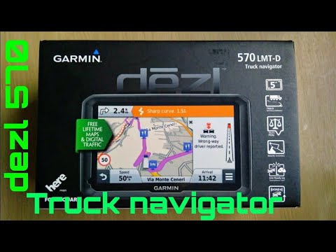 Garmin DEZL 570 LM TD Truck Coach Satnav unboxing