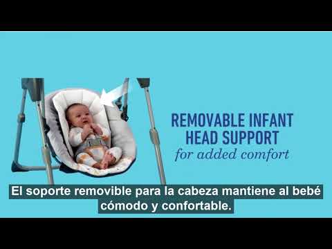 thumbnail video image 2 of Columpio para Bebé Graco Slim Spaces Tilden, 2 of 5