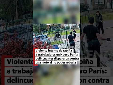 Intento de rapiña a trabajadores en Nuevo París: dispararon contra una moto al no poder robarla