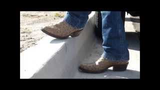 Cowboy boots - Full quill Ostrich vintage (Botas piel de avestruz!)