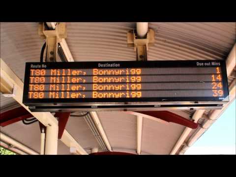 Western Sydney Buses T-way Indicator Board at Liverpool Railway Station Bus Interchange