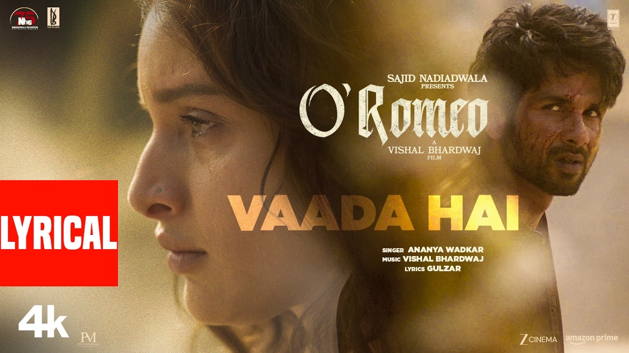 O'Romeo: Vaada Hai (Lyrical) | Shahid Kapoor | Triptii Dimri | Vishal Bhardwaj | Gulzar | Ananya