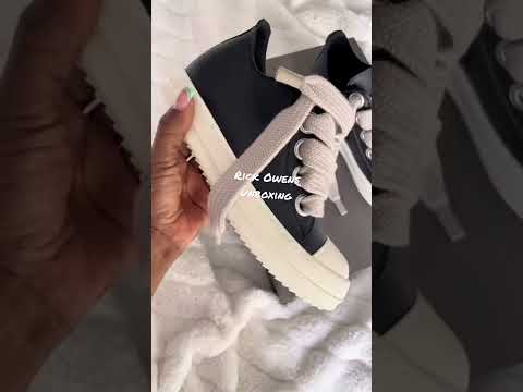 Rick Owens unboxing| Rick Owens black jumbo low sneakers