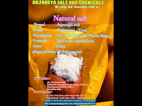 White crystalline natural salt, packaging type: plastic bag
