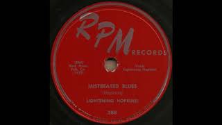 MISTREATED BLUES / LIGHTNING HOPKINS [RPM 388]