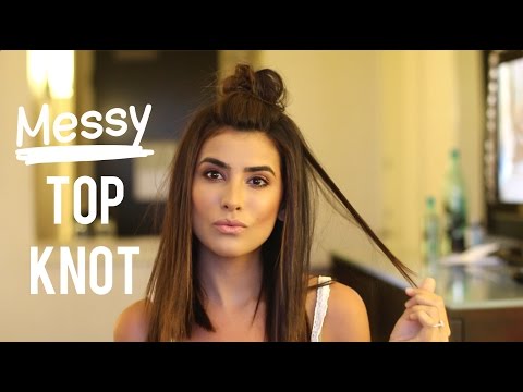 The Perfect Messy Top Knot Hair Tutorial