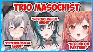 Riona, Chihaya, and Ririka are being honest about their masochism