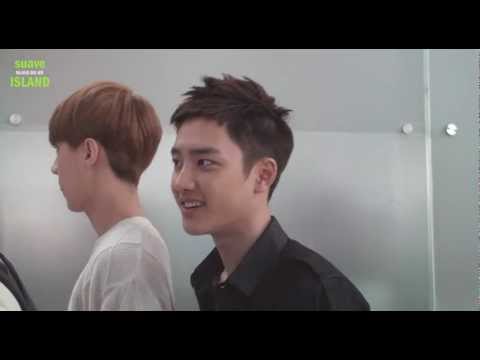 120609 EXO-K D.O. smile & bow to fans @ ICN [suave island]