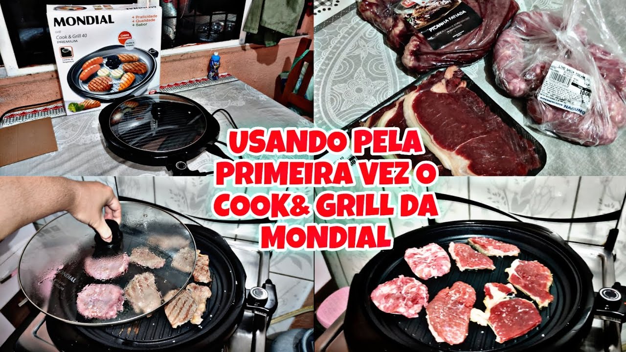 USANDO PELA PRIMEIRA VEZ O COOK&GRILL DA MONDIAL / SERÁ QUE DÁ PRA FAZER CHURRASCO?❤️