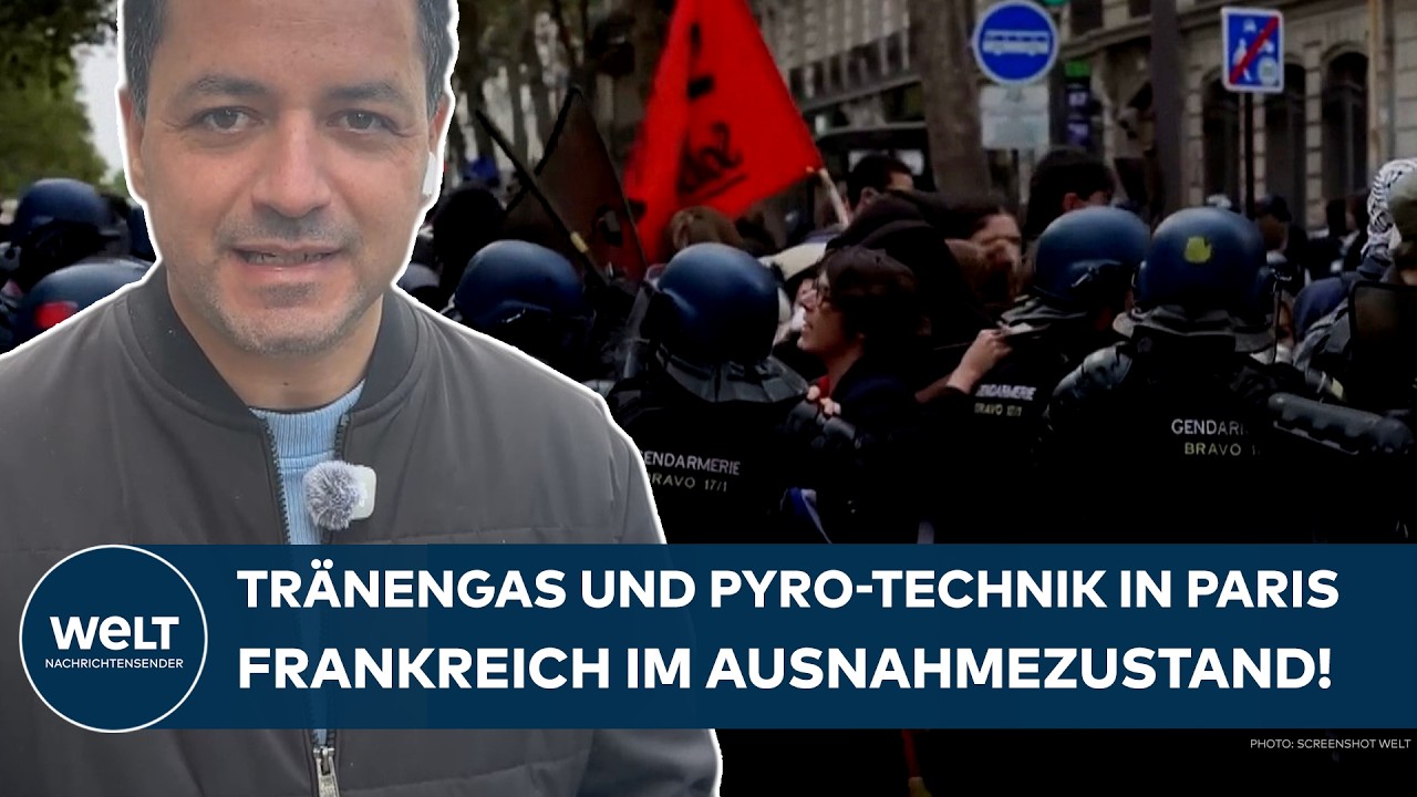 FRANKREICH IM AUSNAHMEZUSTAND: Tränengas und Pyro-Technik! Schülerproteste eskalieren in Paris!