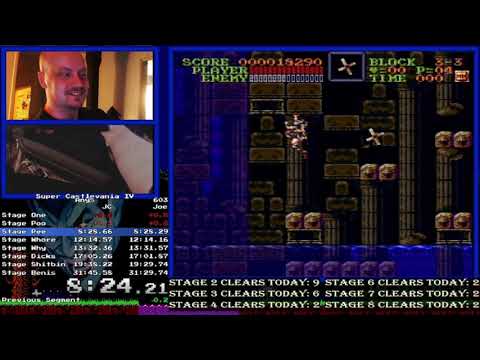 Super Castlevania IV Glodsplice -- Speedrun in 30:59 [Segmented. Read Description!]