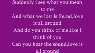 Agnes Carlsson - Love is all around with lyric