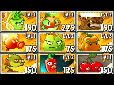 All Fire Plants Power-Up! in Plants vs Zombies 2