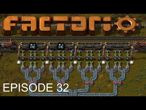 Factorio Episode 32, Rail system started
