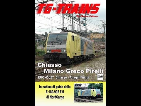 Chiasso Smistamento - Milano Greco Pirelli, cab-ride E.189  parte 1/4