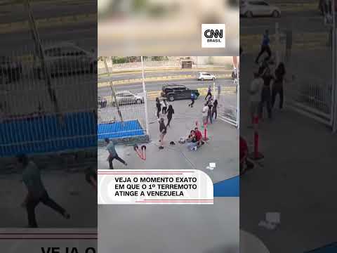 Terremoto na Venezuela: Câmera de segurança capta momento exato do 1º tremor