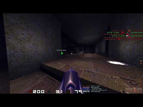 Quake 1/QuakeWorld: QuakeWorld FFA on map Bull of Heaven