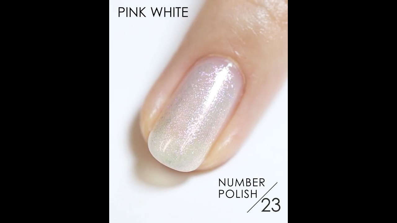 NUMBER POLISH 23 Pink White / ピンクホワイト
