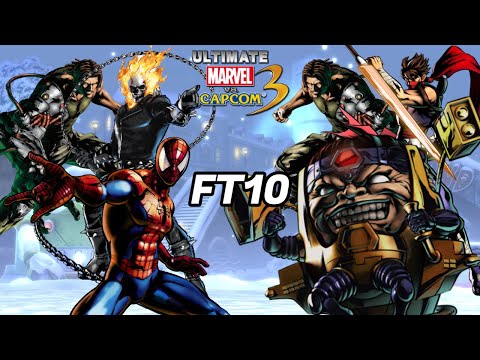 UMVC3 - FT10 - GHOST RIDER/SPENCER/SPIDER-MAN VS MODOK/SPENCER/STRIDER HIRYU!