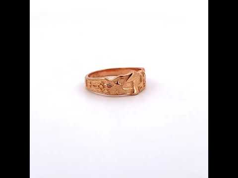 Casual wear 925 sterling silver rose gold finish p initial r...