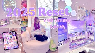 2025 Office Reset 🫧🌟🪩 New cozy corner for cross stitching and setting my business up for success!