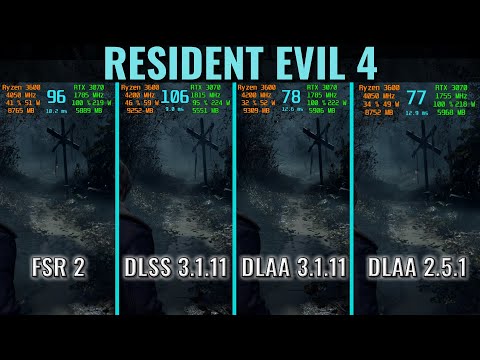 DLSS 3.1.11 vs 2.5.1 vs FSR 2 vs DLAA - Resident Evil 4 Remake - 1440p - RTX 3070 - Ryzen 5 3600