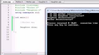 Buckys C++ Programming Tutorials - 54 - Derived Class Constructors and Destructors