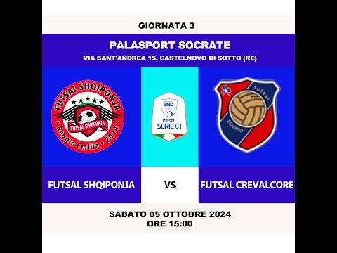 Futsal Shqiponja 6-3 Equipo Futsal Crevalcore Highlights - 3' giornata di serie C1 2024/25