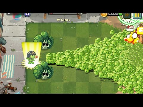 PvZ 2 Challenge - 50 Plants Level 1 use 1 POWER UP Vs Ducky Tube Buckethead Zombie Level 15