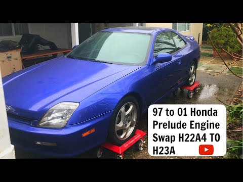 97 to 01 Honda Prelude Engine Swap. H22A4 to H23A. JDM